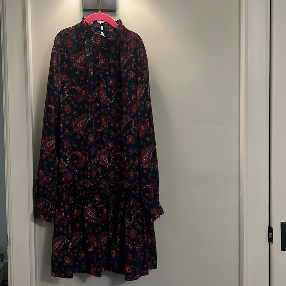 La Vie Rebecca Taylor size Small long sleeve knee length paisley dresss